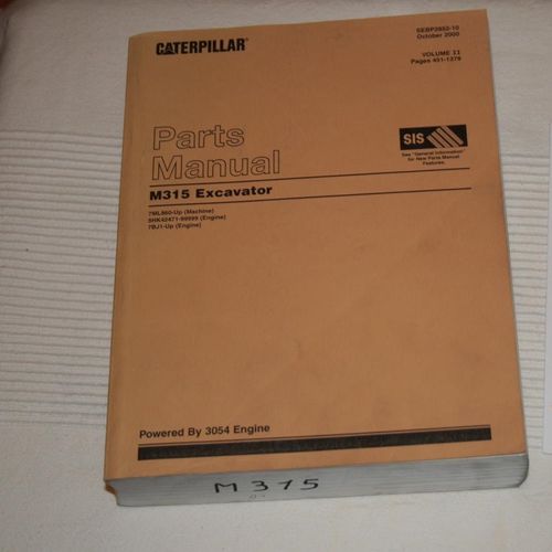 Ersatzteilbuch ET-Katalog Caterpillar CAT M315 Mobilbagger