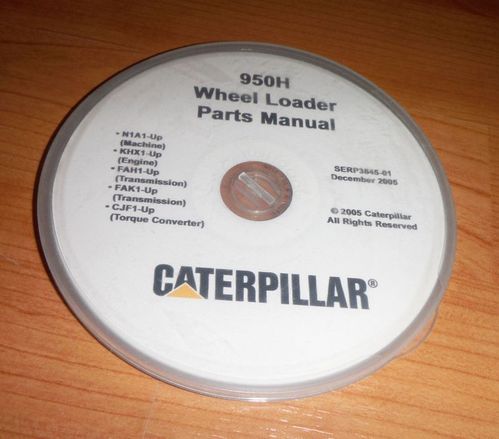 Ersatzteilbuch ET-Katalog Caterpillar CAT 950H Radlader CD und weitere Ersatzteilbücher