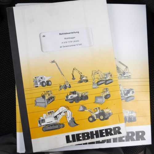 Wartungshandbuch und Betriebsanleitung Liebherr A918 Mobilbagger